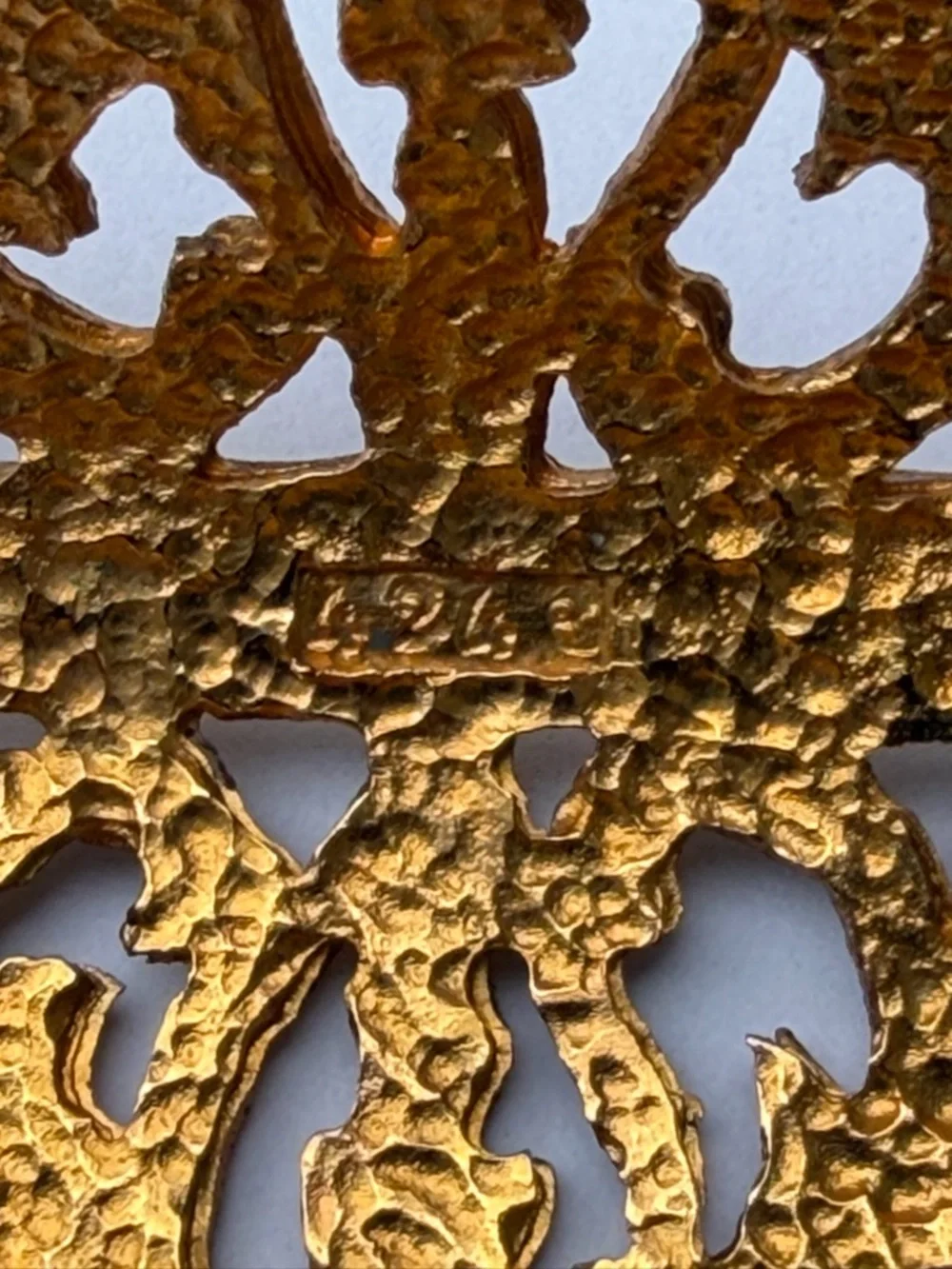 CHANEL Gold Filigree Hinged Cuff Bracelet - Picture 5 of 9